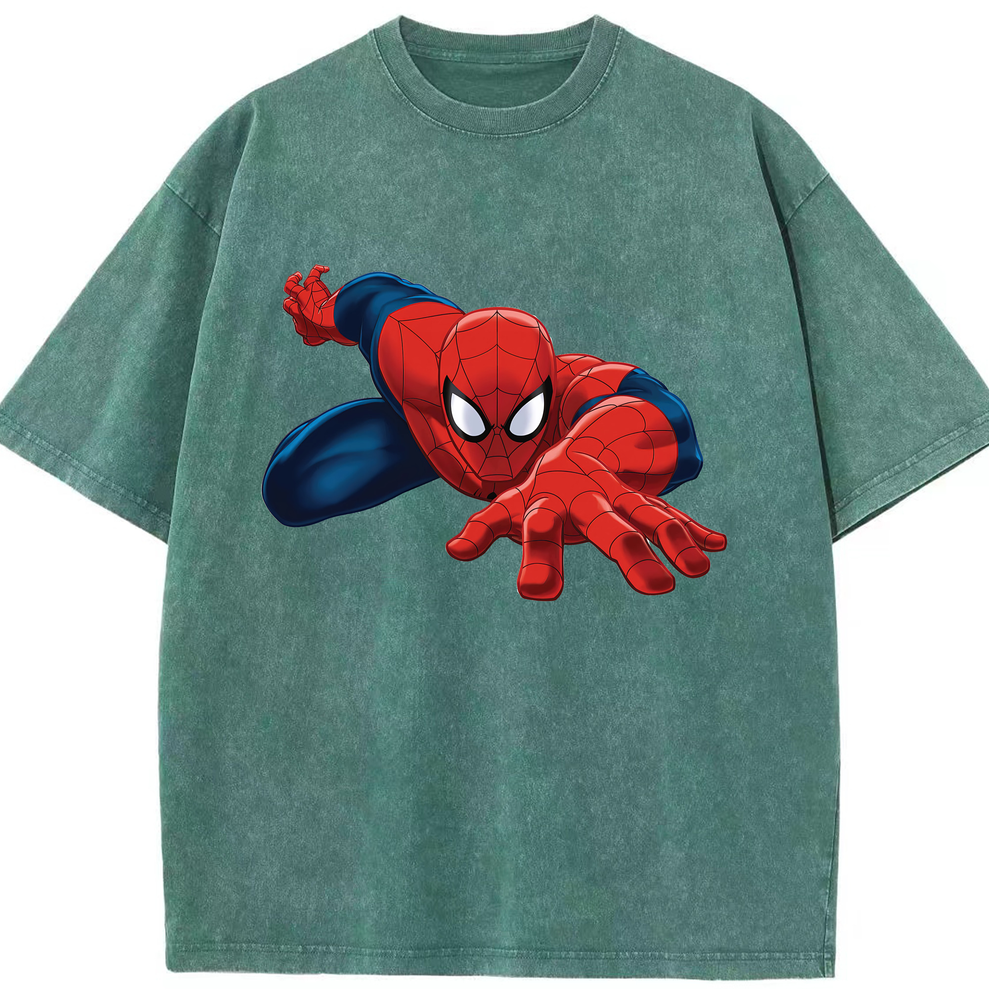 （画像用） Spider Man スパイダーマン 綿100% ヴィンテージ風 半袖Tシャツ（フロントプリント）